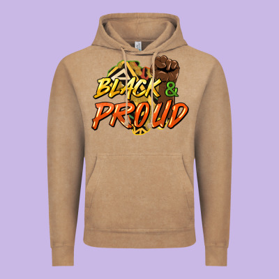 Black And Proud Vintage Hoodie Designed By Howdyjamesfarm