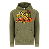 Vintage Olive Black and proud Vintage Hoodie - HowdyJamesFarm