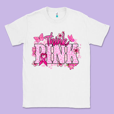 Think Pink Cancer Awareness Classic Tee Designed By Howdyjamesfarm