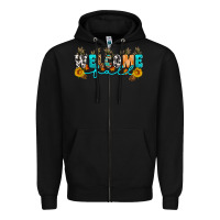 Black Welcome fall Zipper Hoodie - Artiststas