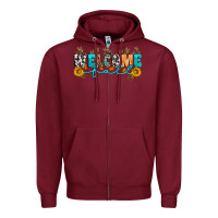 Burgundy Welcome fall Zipper Hoodie - Artiststas