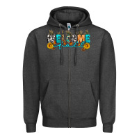 Charcoal Heather Welcome fall Zipper Hoodie - Artiststas