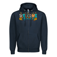 Navy Welcome fall Zipper Hoodie - Artiststas