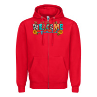 Red Welcome fall Zipper Hoodie - Artiststas