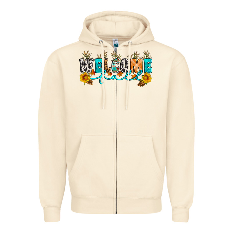 Welcome Fall Zipper Hoodie by Artiststas | Teevron