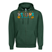 Sports Green Welcome fall Zipper Hoodie - Artiststas