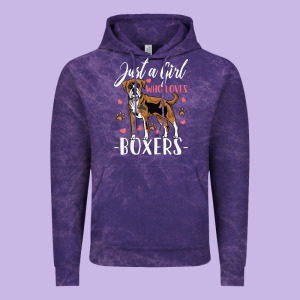 Kids Boxer Dog Just A Girl Who Loves Boxers Gift Vintage Hoodie Designed By Trangstudio