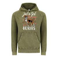 Vintage Olive Kids Boxer Dog Just A Girl Who Loves Boxers Gift Vintage Hoodie - trangStudio