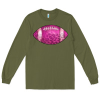 Army Green american football pink Long Sleeve Tee - CowCowDesign