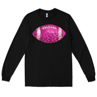 Black american football pink Long Sleeve Tee - CowCowDesign