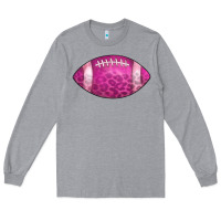 Heather Grey american football pink Long Sleeve Tee - CowCowDesign