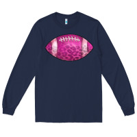 Navy american football pink Long Sleeve Tee - CowCowDesign