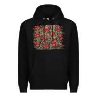 Black Easter Butterflies Background Premium Hoodie - RanaPortraitStore