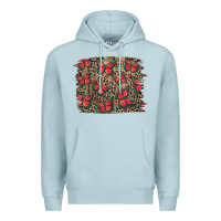 Blue Mist Easter Butterflies Background Premium Hoodie - RanaPortraitStore