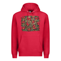 Cardinal Easter Butterflies Background Premium Hoodie - RanaPortraitStore