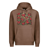 Chestnut Easter Butterflies Background Premium Hoodie - RanaPortraitStore