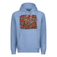 Colony Blue Easter Butterflies Background Premium Hoodie - RanaPortraitStore