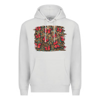 Dove Grey Easter Butterflies Background Premium Hoodie - RanaPortraitStore