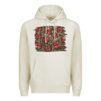 Oatmeal Heather Easter Butterflies Background Premium Hoodie - RanaPortraitStore