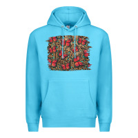 Ocean Blue Easter Butterflies Background Premium Hoodie - RanaPortraitStore