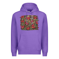 Purple Easter Butterflies Background Premium Hoodie - RanaPortraitStore