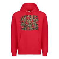 Red Easter Butterflies Background Premium Hoodie - RanaPortraitStore
