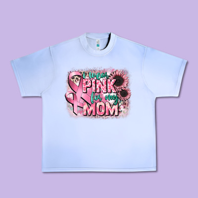 I Wear Pink For My Mom Urban Heavy Tee Designed By Cowgirlartshop