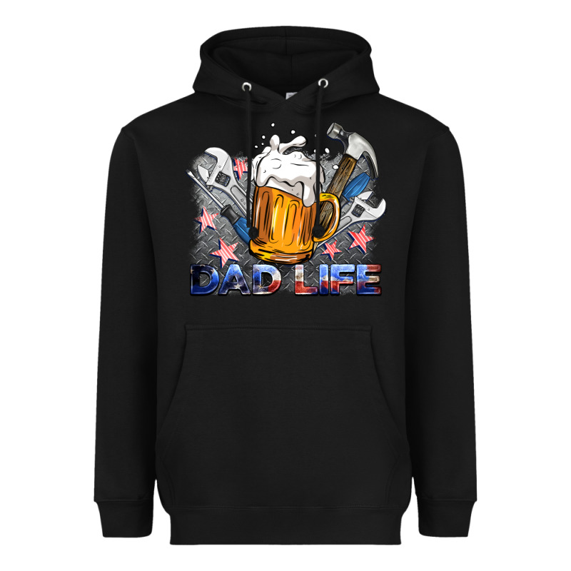 Dad Life Beer And Tools Heavyweight Hoodie by BarkalooDesign | Teevron