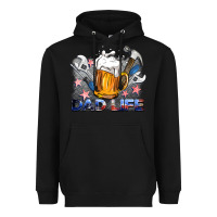 Black dad life beer and tools Heavyweight Hoodie - BarkalooDesign