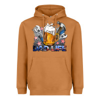 Meerkat dad life beer and tools Heavyweight Hoodie - BarkalooDesign