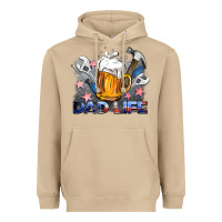 Mushroom dad life beer and tools Heavyweight Hoodie - BarkalooDesign