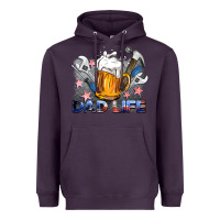 Plum dad life beer and tools Heavyweight Hoodie - BarkalooDesign