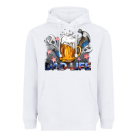 White dad life beer and tools Heavyweight Hoodie - BarkalooDesign