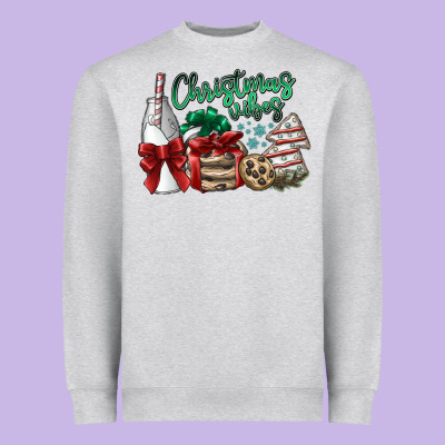 Christmas Vibes Heavyweight Sweatshirt Designed By Sublimationcraftshop