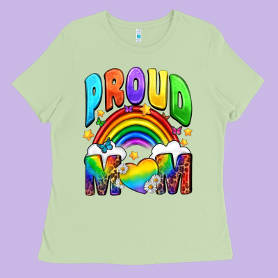 Proud Mom Ladies Tee Designed By Nancycooperartshop