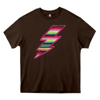 Chocolate Brown Pink Serape Lightning Heavy Core Tee - Bettercallsaul