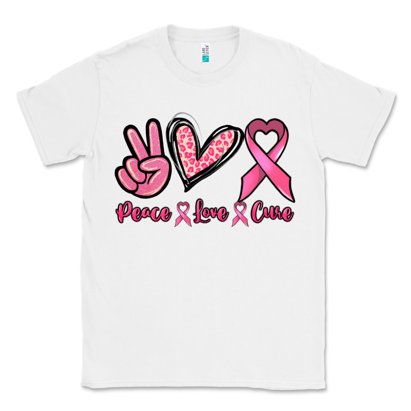 Peace Love Cure Cancer Awareness Classic Tee by HowdyJamesFarm | Teevron
