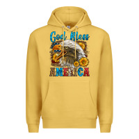 Antique Gold God Bless America Premium Hoodie - LillyAllenDesigns