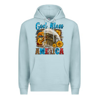 Blue Mist God Bless America Premium Hoodie - LillyAllenDesigns