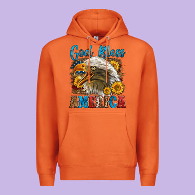 God Bless America Premium Hoodie Designed By Lillyallendesigns