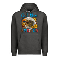 Charcoal Heather God Bless America Premium Hoodie - LillyAllenDesigns