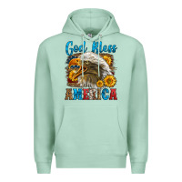 Seafoam God Bless America Premium Hoodie - LillyAllenDesigns