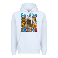 White God Bless America Premium Hoodie - LillyAllenDesigns