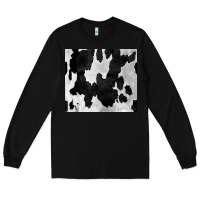 Black Black White Cowhide Tumbler Long Sleeve Tee - CowCowDesign