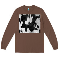 Chestnut Black White Cowhide Tumbler Long Sleeve Tee - CowCowDesign