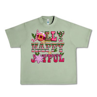 Oil Green jolly happy joyful pink christmas Urban Heavy Tee - CowGirlArtShop