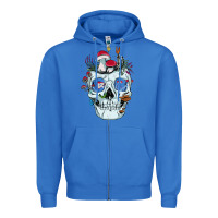 True Royal halloween skull collector mushrooms flowers and butterflies sweatshirt Zipper Hoodie - trangStudio