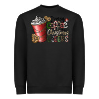 Black I Run On Coffee And Christmas Cheers Heavyweight Sweatshirt - CowhideDigitalArt