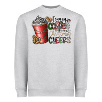 Heather Grey I Run On Coffee And Christmas Cheers Heavyweight Sweatshirt - CowhideDigitalArt