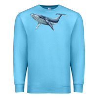 Ocean Blue humpback whale Premium Sweatshirt - BarkalooDesign